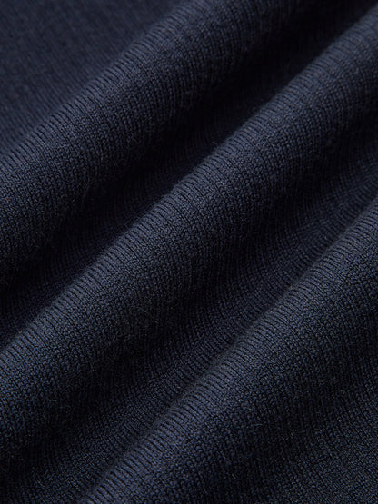 Koyun Paçası Kollu Yün Karışımlı Yaka Midi Elbise