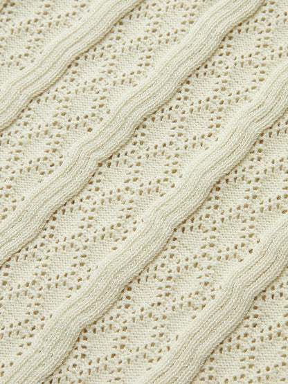 Metal Düğmeli Kaburga Örgü Gömlek Elbise