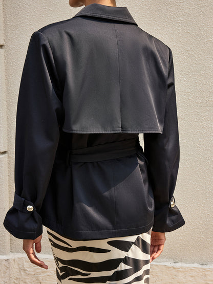 Kruvaze Kemerli Trençkot