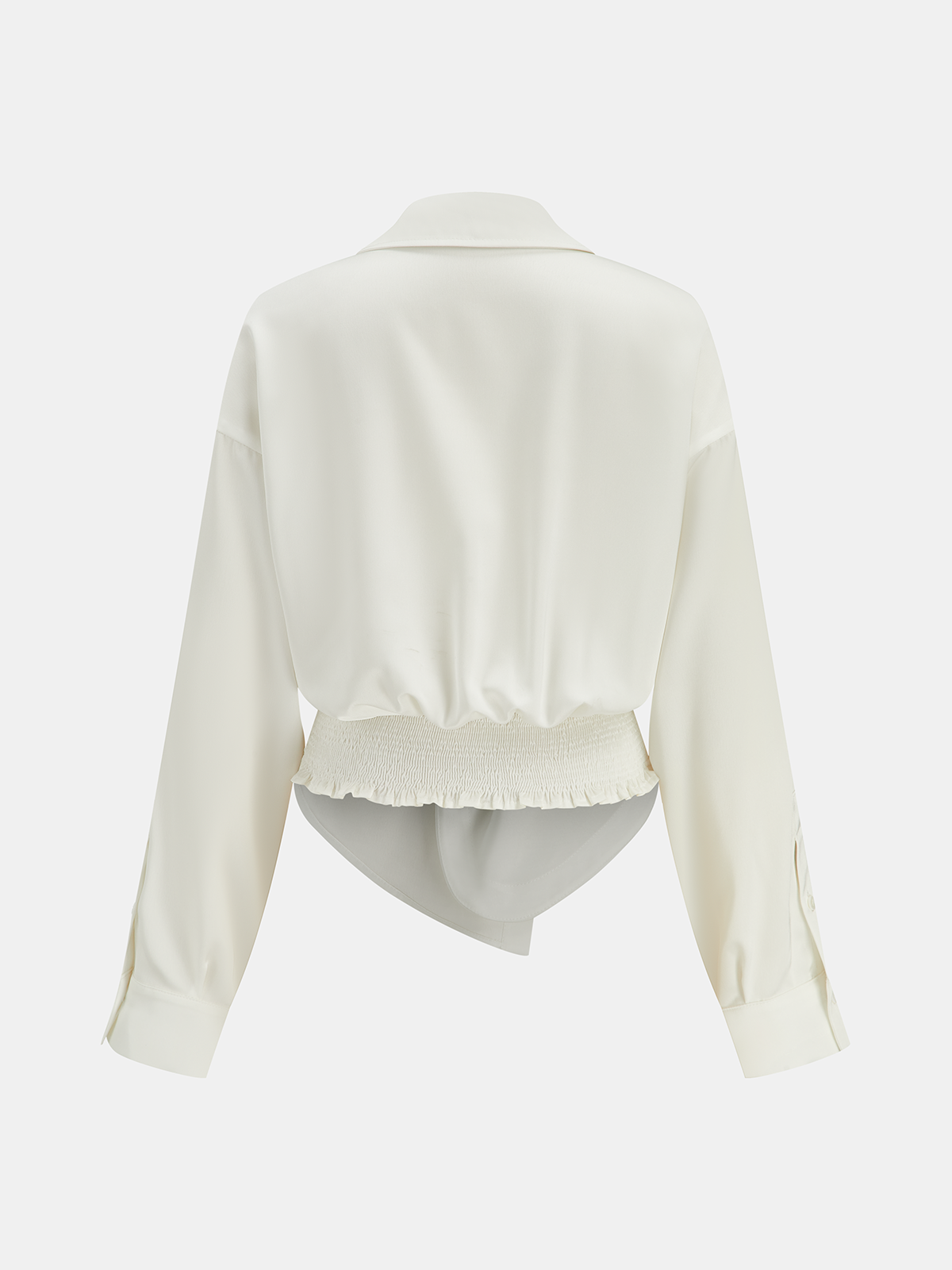 Yaka Bükülmüş Ön Uzun Kollu Gömlek