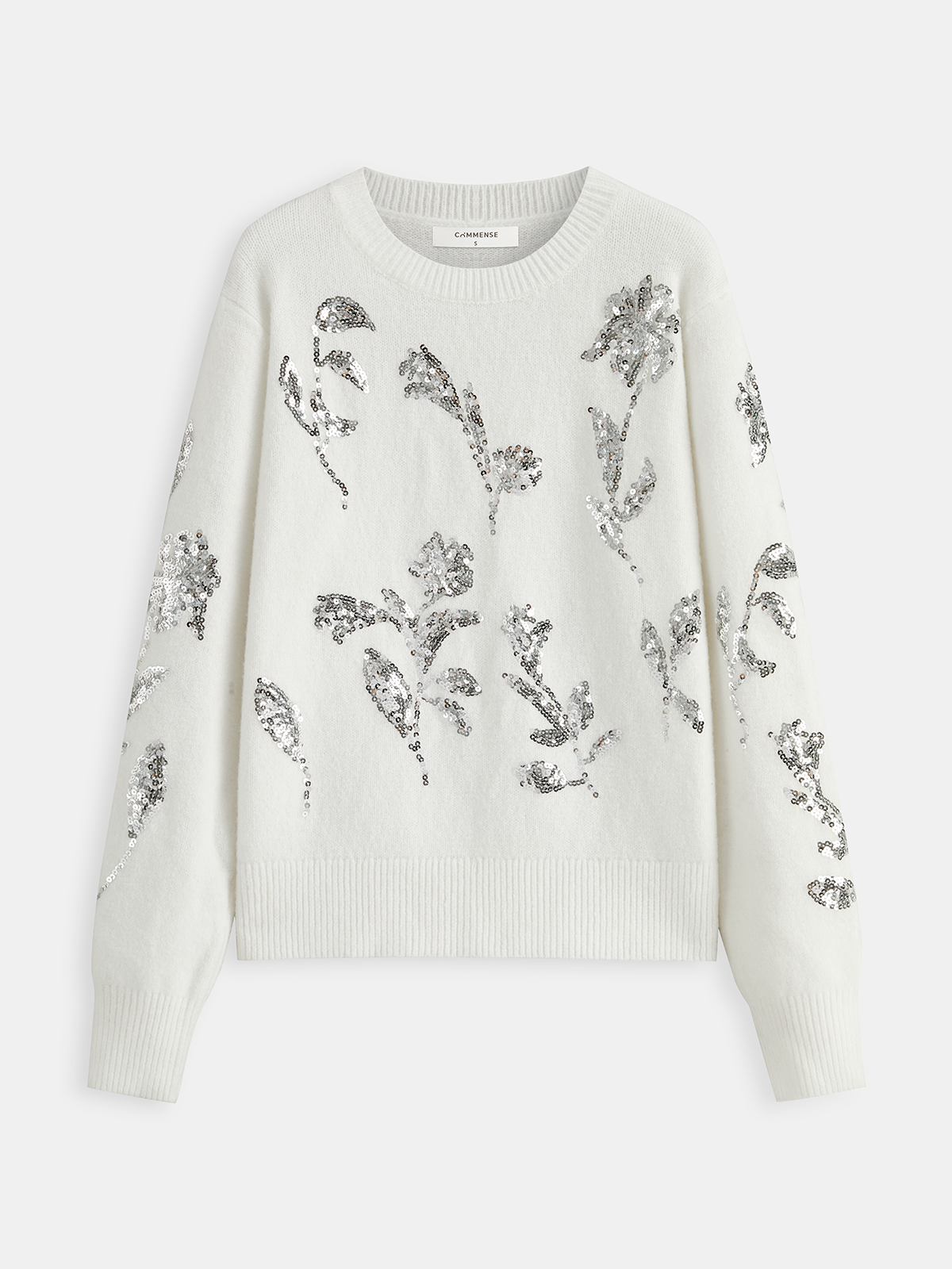 Pullu Çiçekli Büyük Boy Kazak