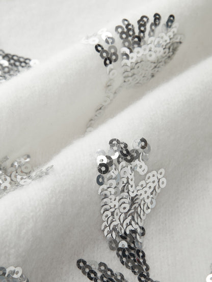 Pullu Çiçekli Büyük Boy Kazak