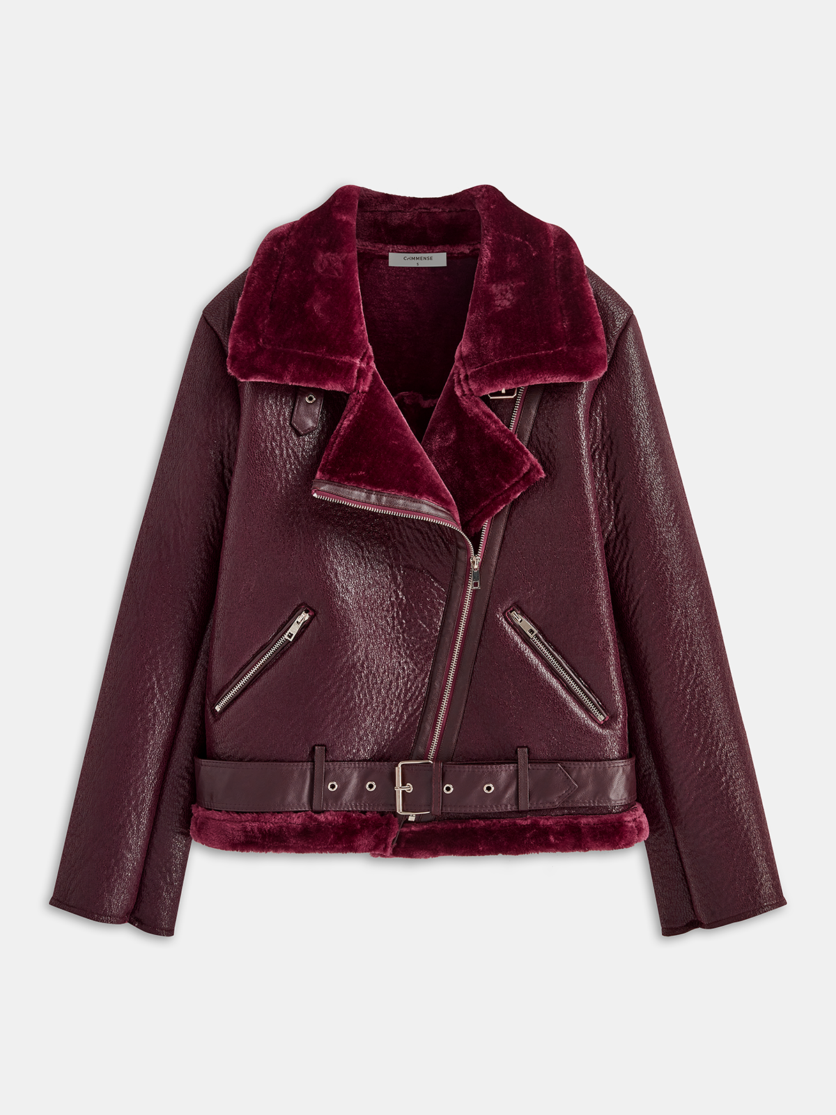 Fermuarlı Kemerli Yumuşak Polar Ceket