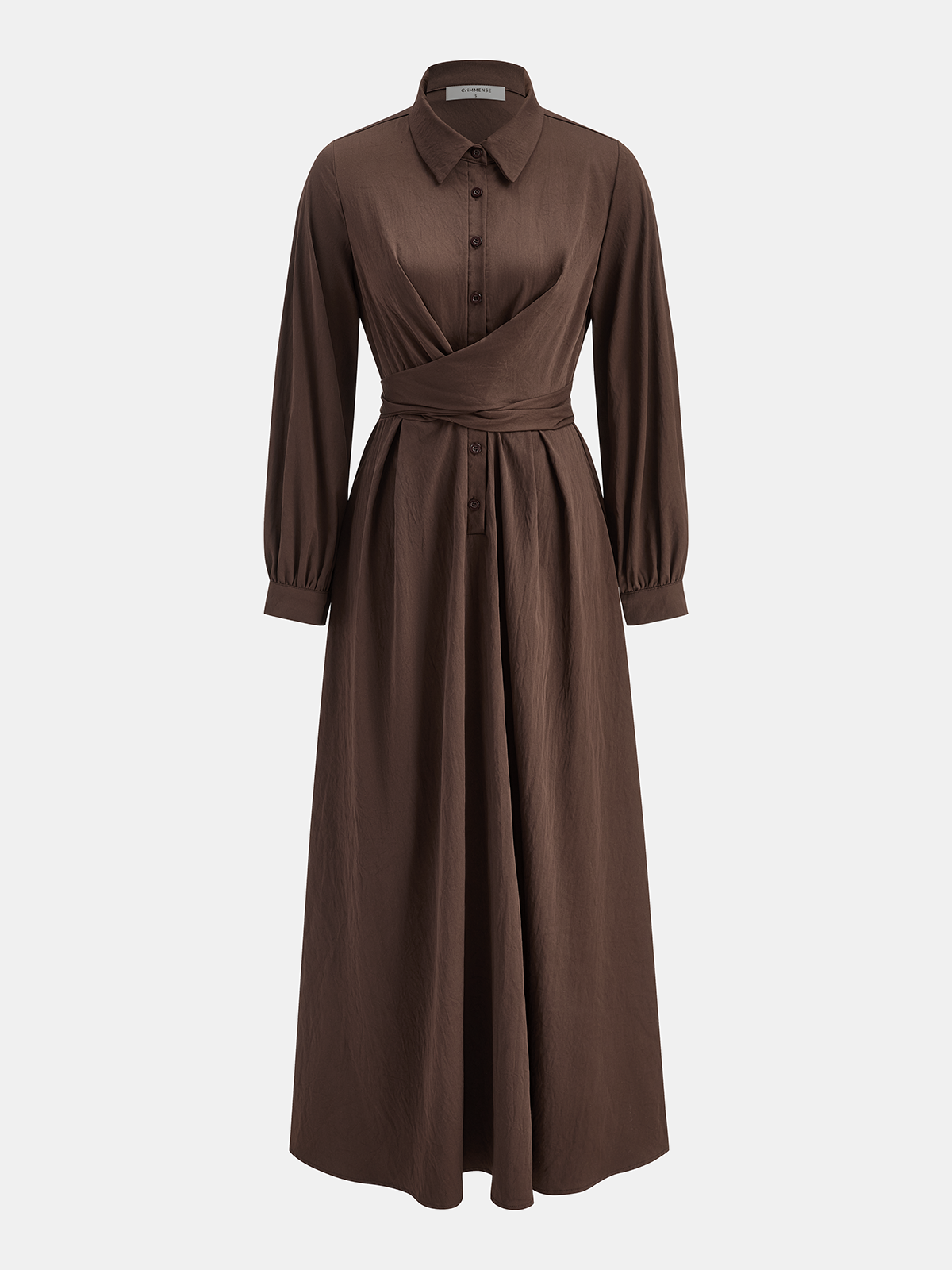 Önü Bağlamalı Gömlek Elbise