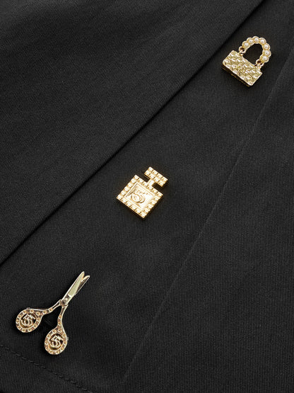 Metal Dekorlu Asimetrik Etek