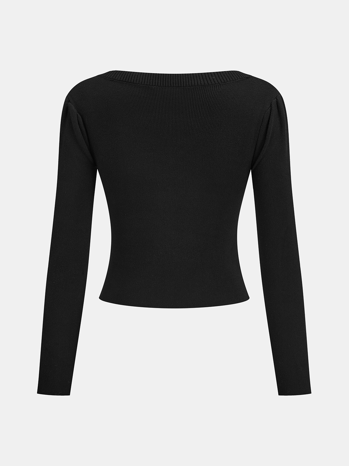 Renk Bloklu Büzgülü Ön Düğmeli Örgü Üst