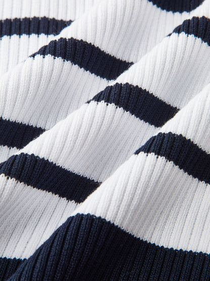 Çizgili Ribana Örgü Hırka