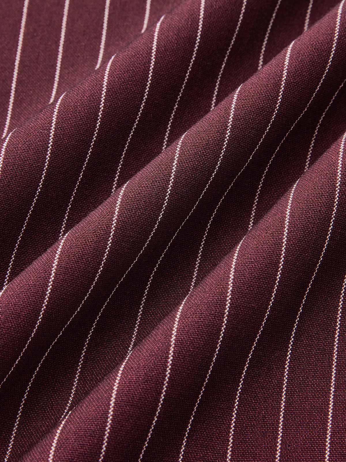 Asimetrik Bel Bantlı Çizgili Geniş Paça Pantolon