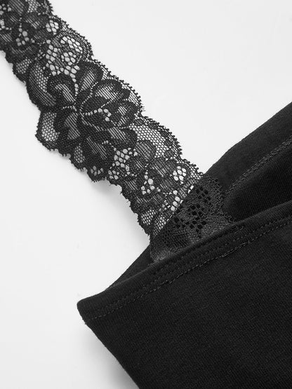 Sütyensiz Dantel Askılı Sırtı Açık Atlet