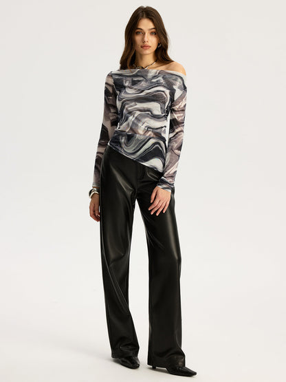 Fırtınalı File Omuz Açık Üst