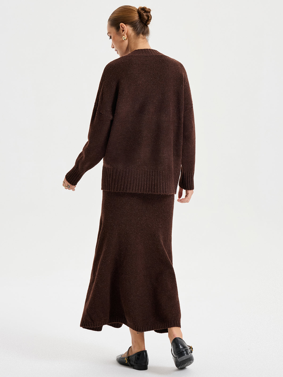 V Yakalı Örme Kazak Koordinatları