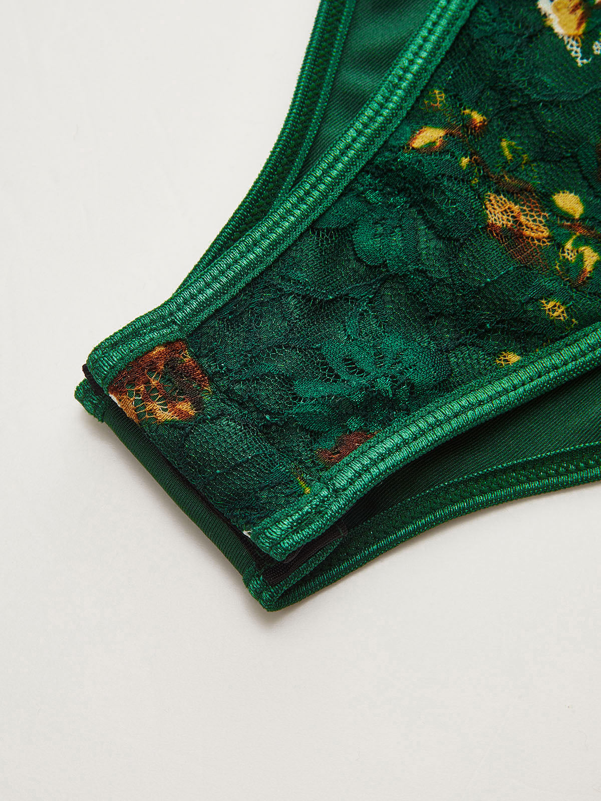 Çiçek Desenli Nakışlı Büstiyer Korse Bodysuit