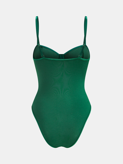 Çiçek Desenli Nakışlı Büstiyer Korse Bodysuit