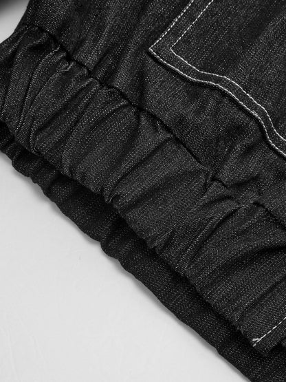 Büyük Boy Fermuarlı Kot Ceket