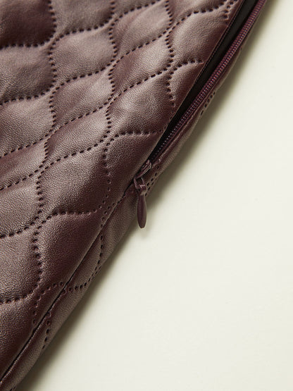 Suni Deri Kapitone Mini Etek