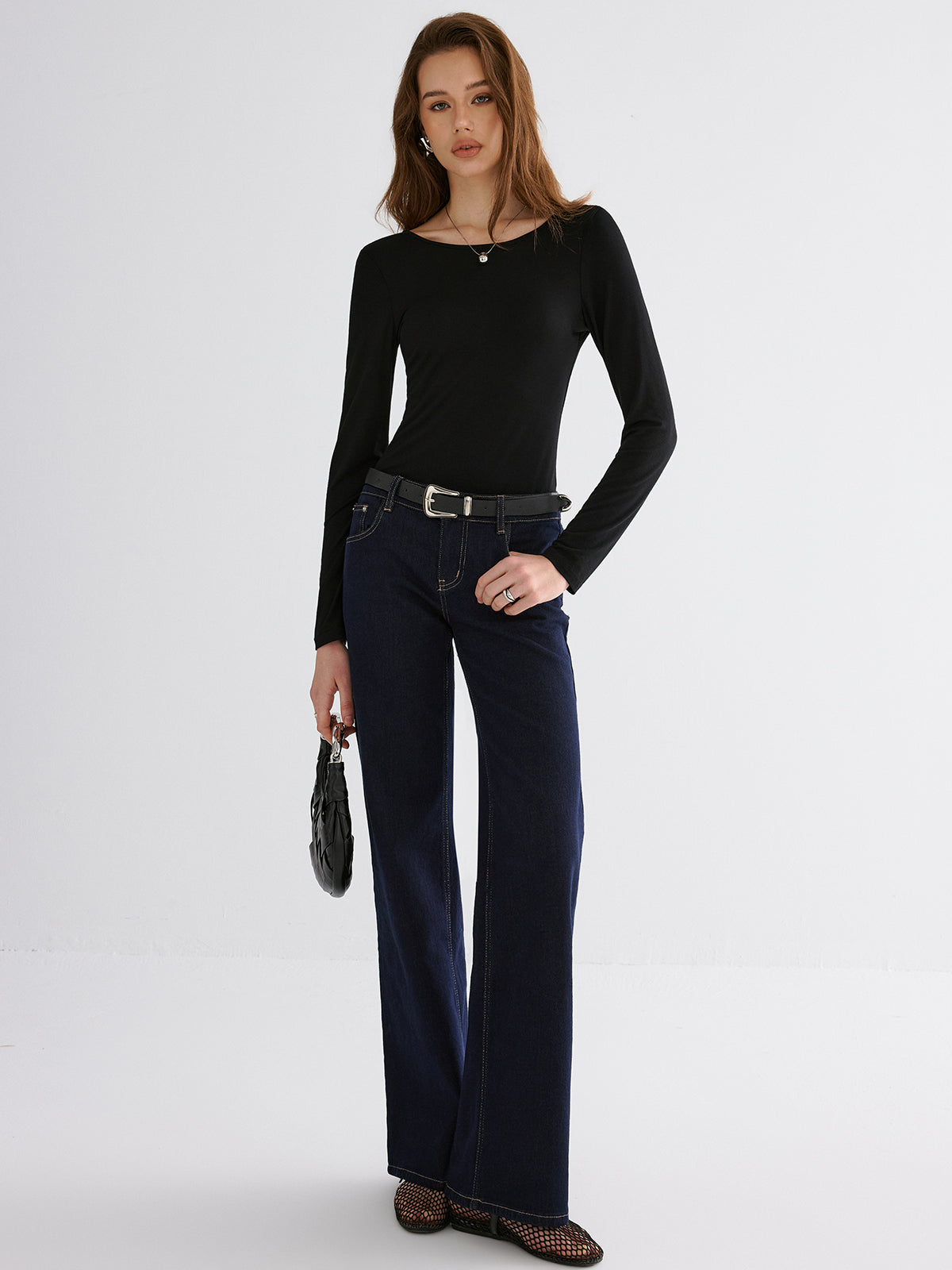 Kelebek Dantel Sırtlı Uzun Kollu Gömlek