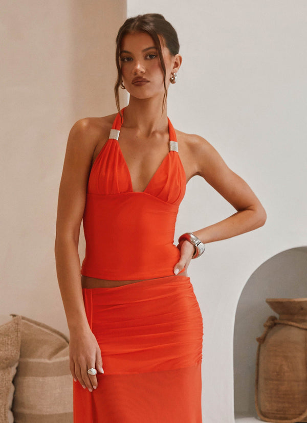 Blaze Halter Üst - Ateş Kırmızısı