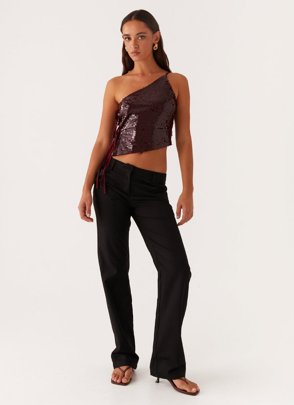 Britley Fitted Pantolon - Siyah