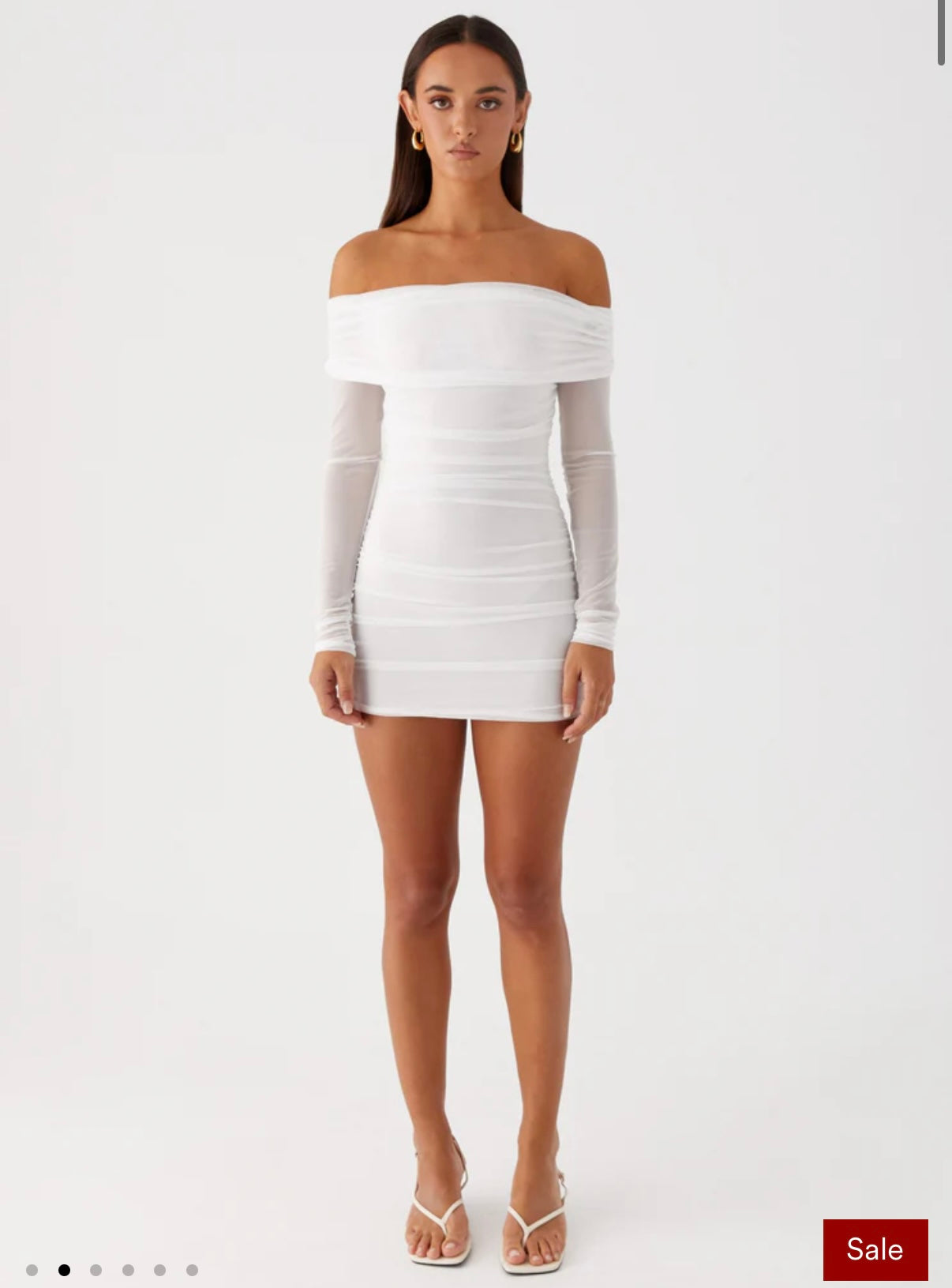 Liquid Spirit Mini Elbise – Beyaz