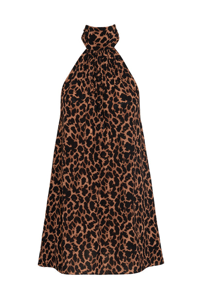 Ibiza Elbise - Leopar Desen