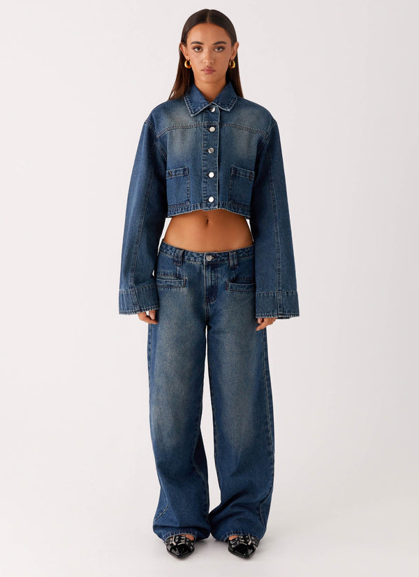 Joan Denim Kot Pantolon - Indigo