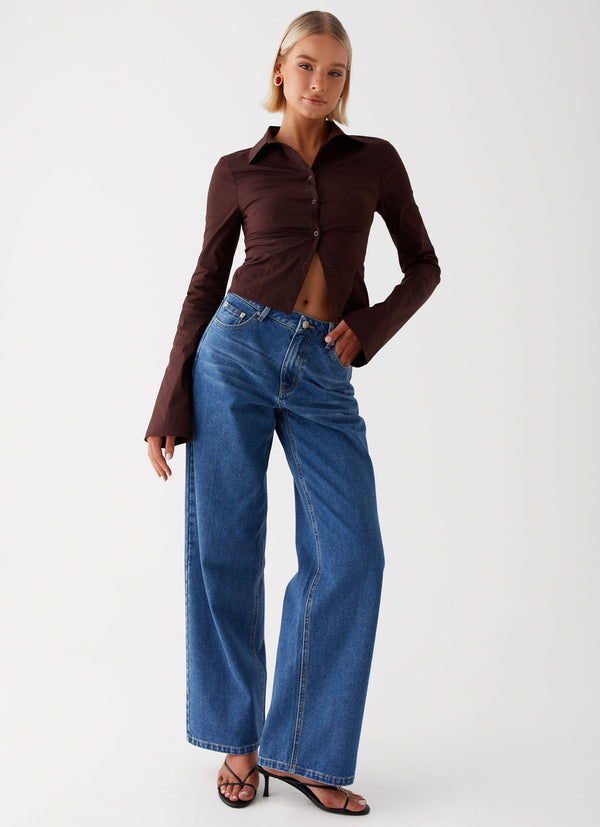 Keanna Düşük Bel Jean - İndigo