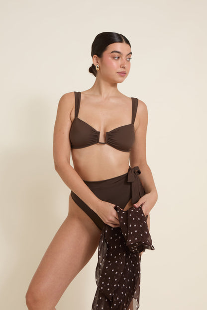 Cannes Bikini Üstü - Espresso