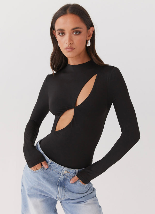 Special Affair Uzun Kollu Bodysuit - Siyah