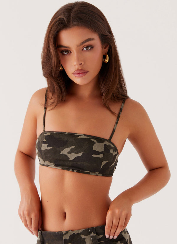 Underground Lust Crop Top - Kamuflaj