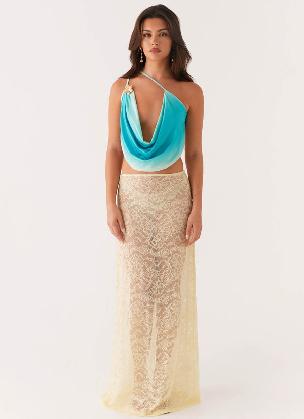 Phoebe Top - Yeşil Degrade