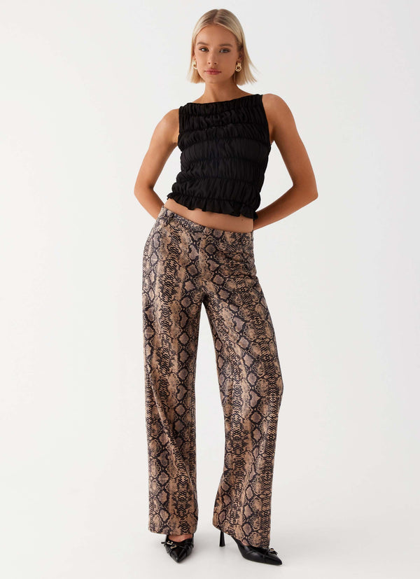 Presley Slim Fit Pantolon - Yılan