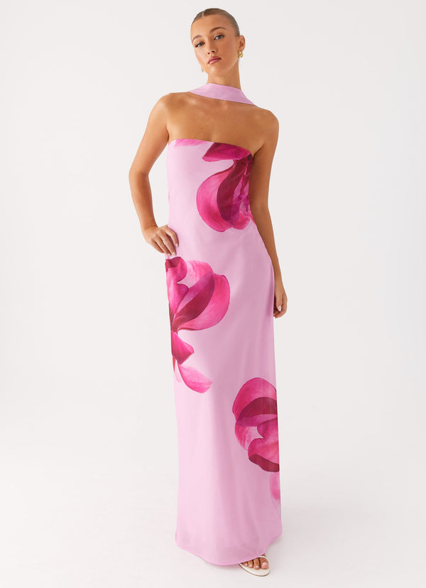 Prim Maxi Elbise - Pastel Pembe