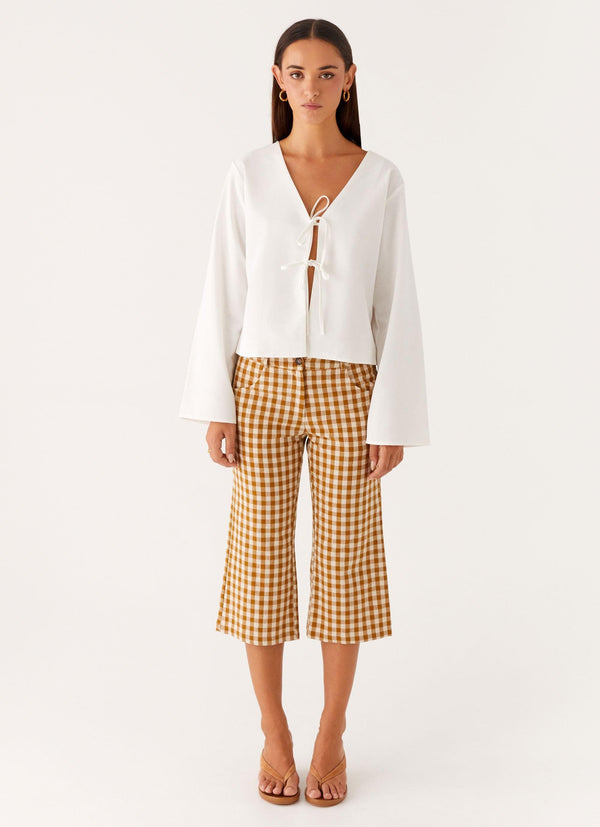 Radley Capri Pantolon - Kahverengi Gingham