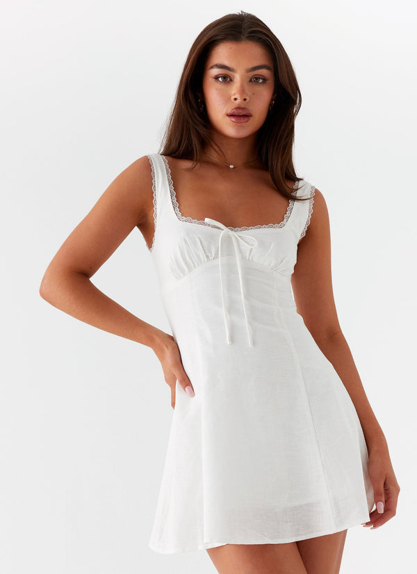 Rowena Mini Elbise - Beyaz