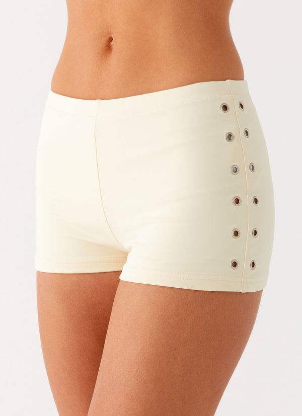 Roxy Mini Şort - Soluk Sarı