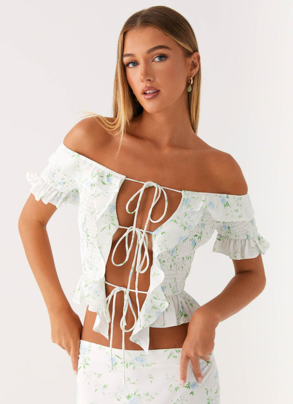 Star Girl Üst - Vintage Çiçekli