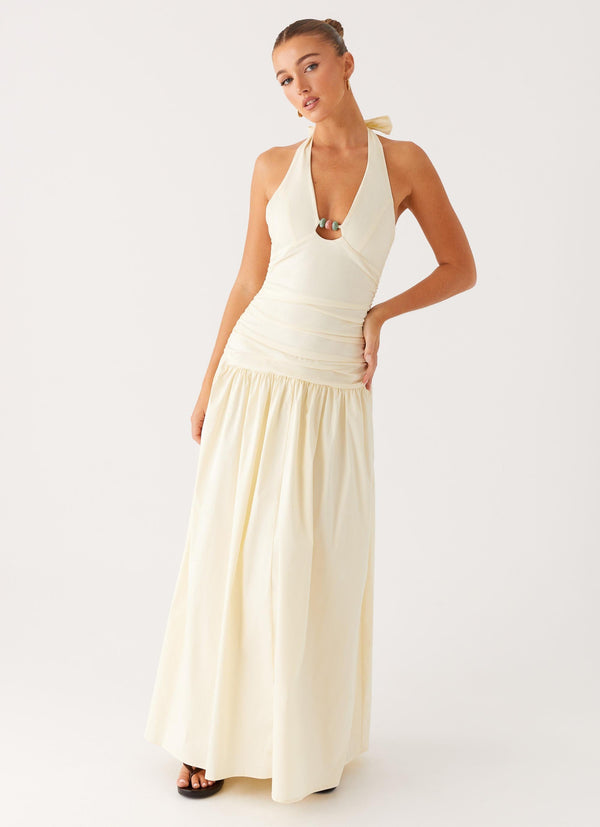 Val Maxi Elbise - Limon