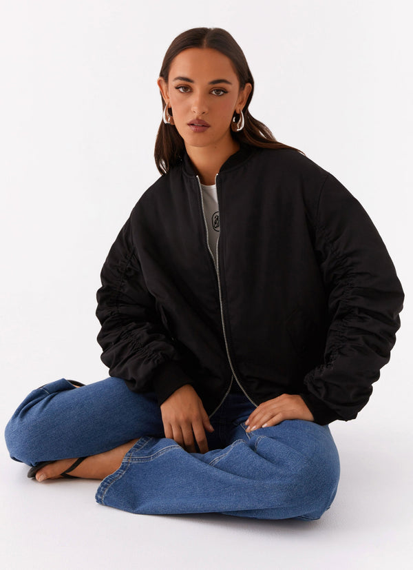 Webster Bomber Ceket - Siyah