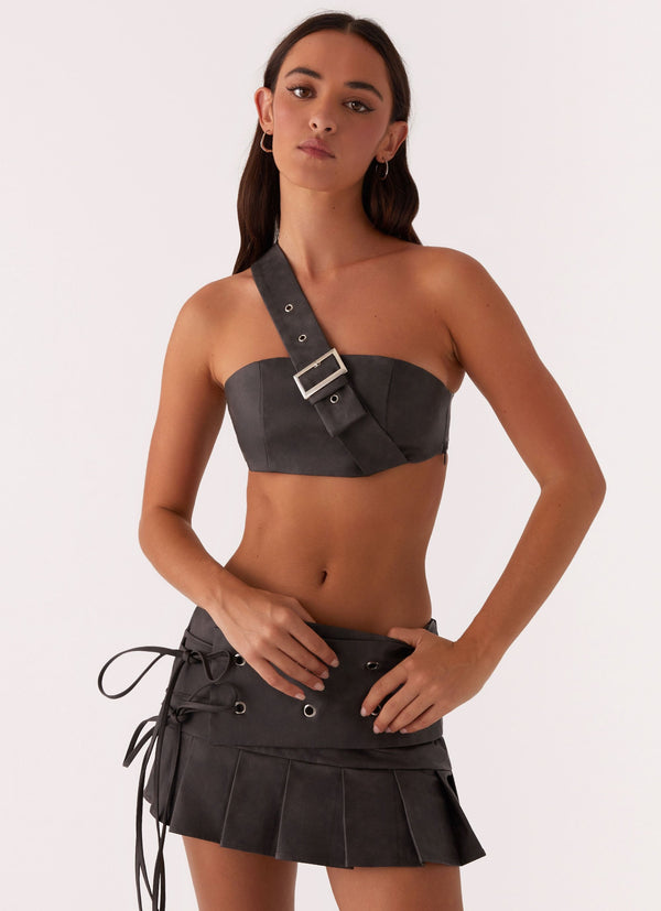 Wild Instincts Bandeau Top - Açık Kahverengi