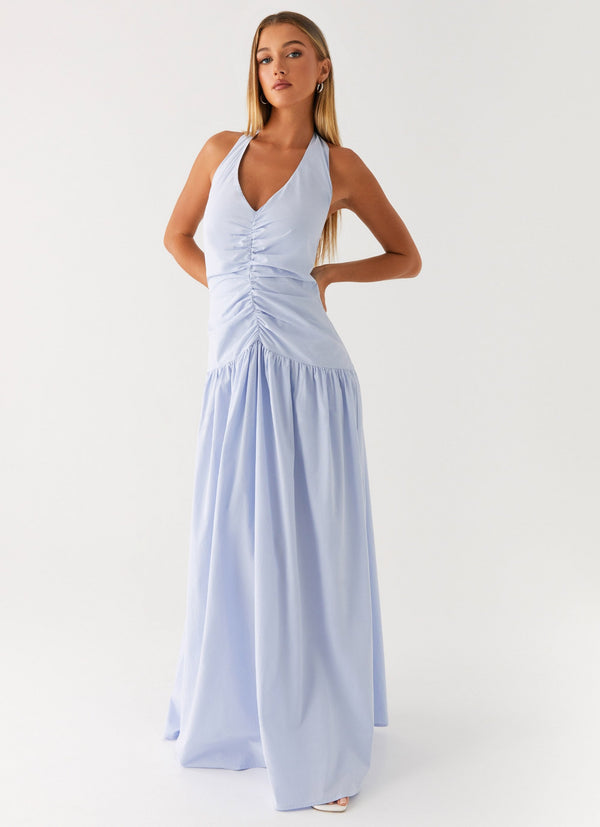 Beklemeye Değer Uzun Elbise - Heather Blue